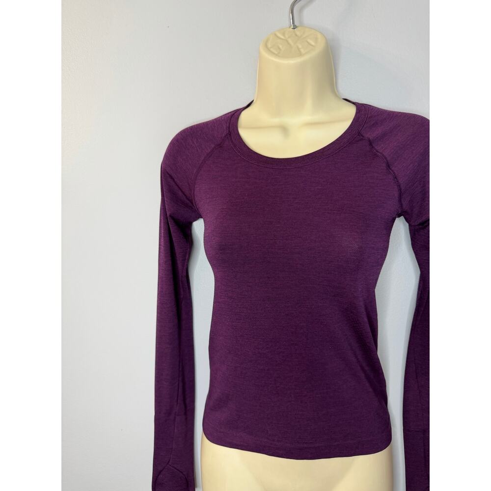 Lululemon Swiftly Tech Long-Sleeve Shirt 2.0 Race Length Dramatic Magenta Sz 2 - Picture 12 of 13